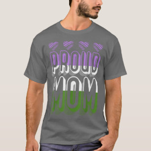 Genderqueer Proud Mom Human Rights Queer Pride Mon T-Shirt