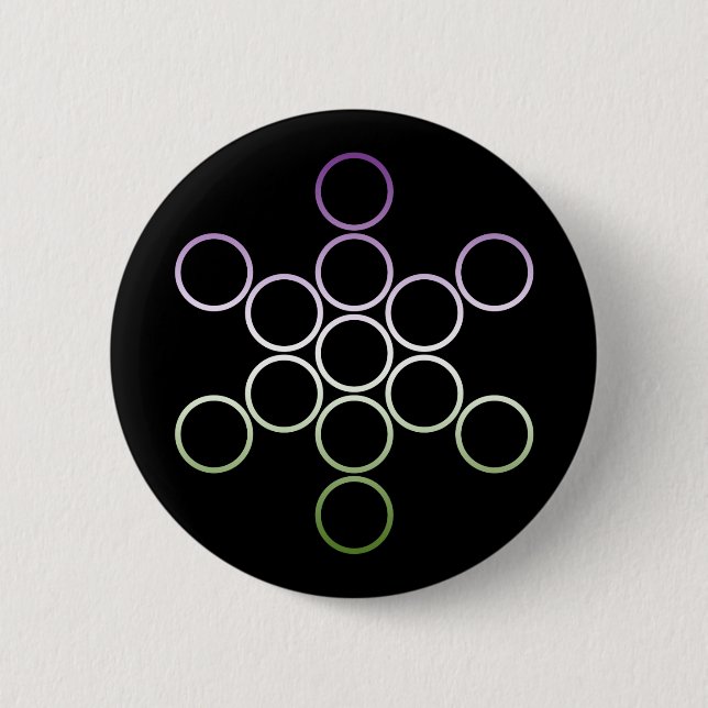 genderQueer sacred circles 6 Cm Round Badge (Front)