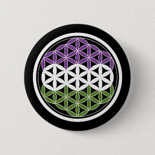 genderQueer sacred geometry 6 Cm Round Badge