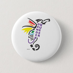 Genderqueer Symbol Button