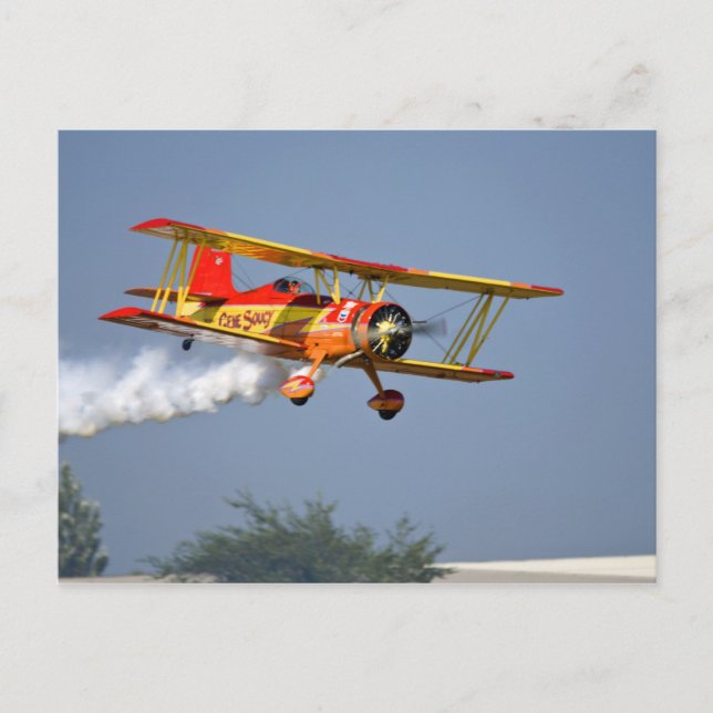Gene Soucy performing aerobatics in Grumman Postcard (Front)