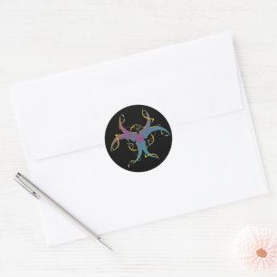 Gene Splicing Bio Hazard Symbol Classic Round Sticker