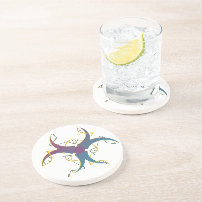 Gene Splicing Bio Hazard Symbol Coaster (Side)