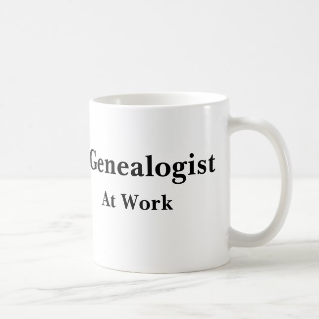 Genealogist at Work Mug (Right)