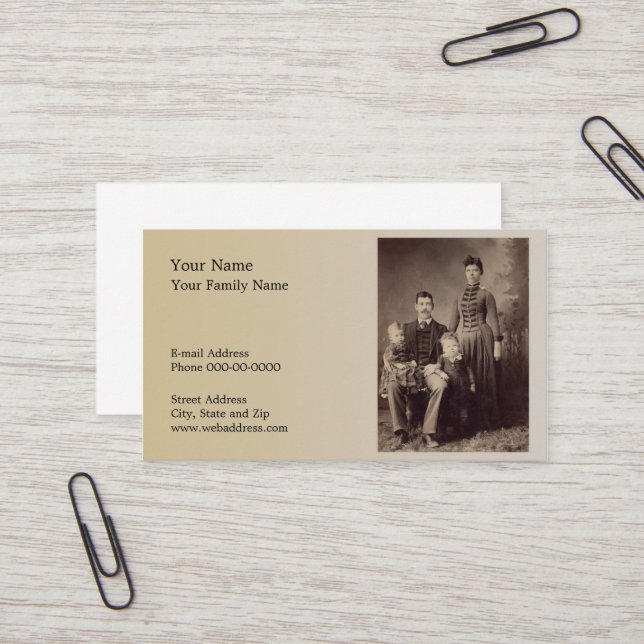 Genealogist Business Card (Front/Back In Situ)