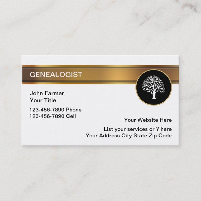 Genealogist Business Cards (Front)