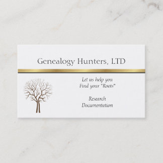 GENEALOGIST RESEARCHERS BUSINESS CARDS
