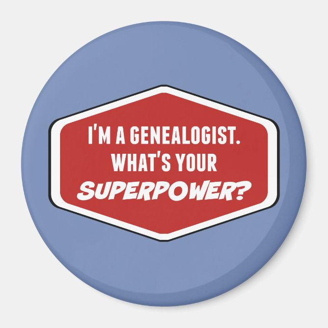 Genealogist Superpower Magnet (Front)