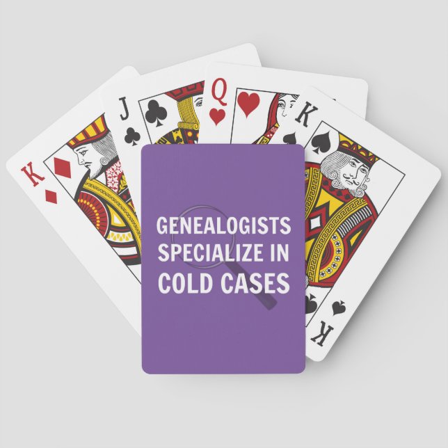 Genealogists Playing Cards (Purple) (Back)