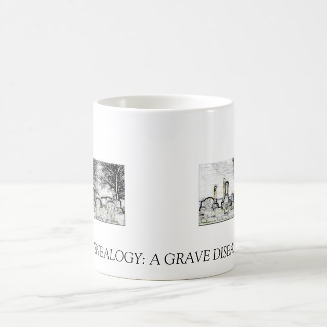 GENEALOGY:  A GRAVE DISEASE COFFEE MUG (Center)