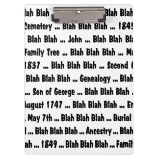 Genealogy Blah Blah Blah Clipboard