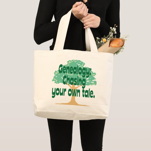 Genealogy: Chasing Your Own Tale Large Tote Bag (Front (Product))