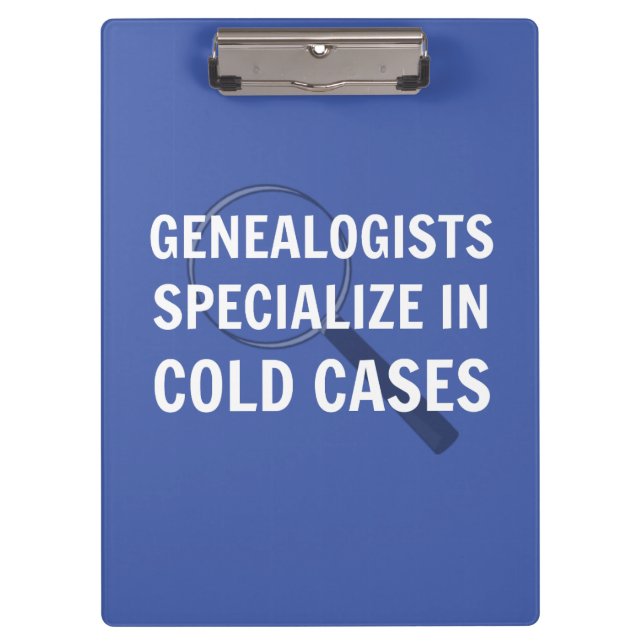 Genealogy Clipboard (Blue) (Front)
