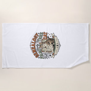 Genealogy Family Tree Cat Genealogy Family Tree Ca Beach Towel