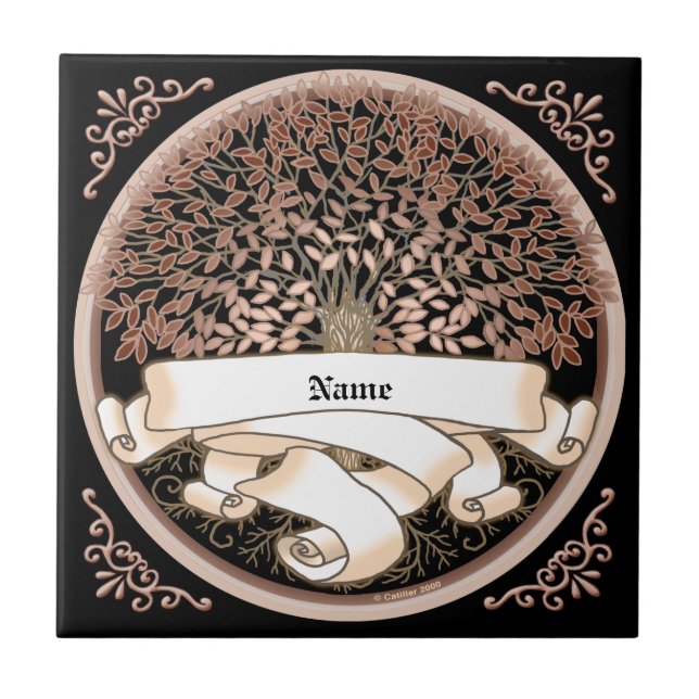 Genealogy Family Tree Surname  tile (Front)