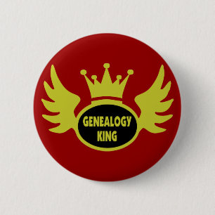 Genealogy King 6 Cm Round Badge