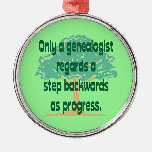 Genealogy Progress Ornament (Front)