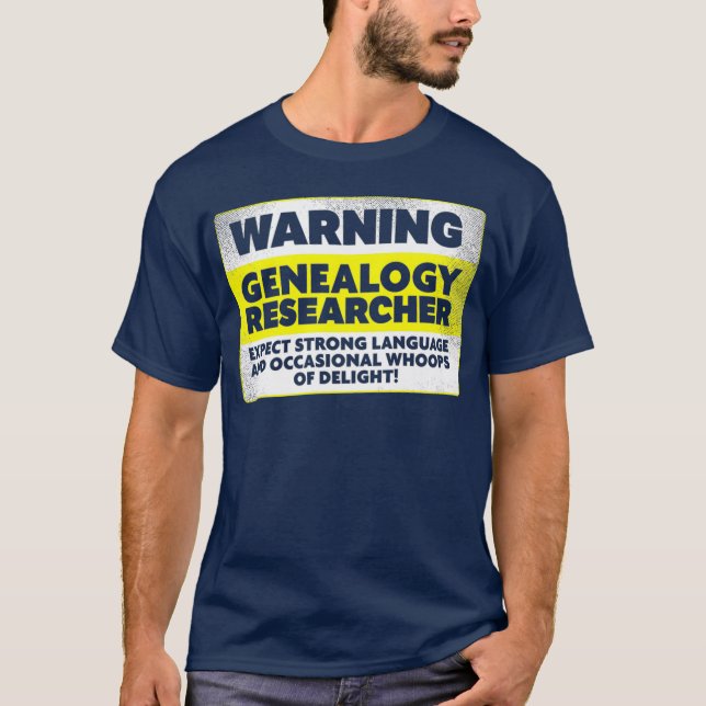 Genealogy Research Family History Enthusiast T-Shirt (Front)