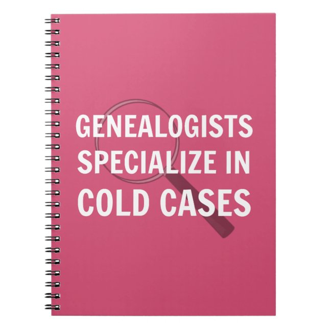 Genealogy Spiral Bound Notebook (Pink) (Front)