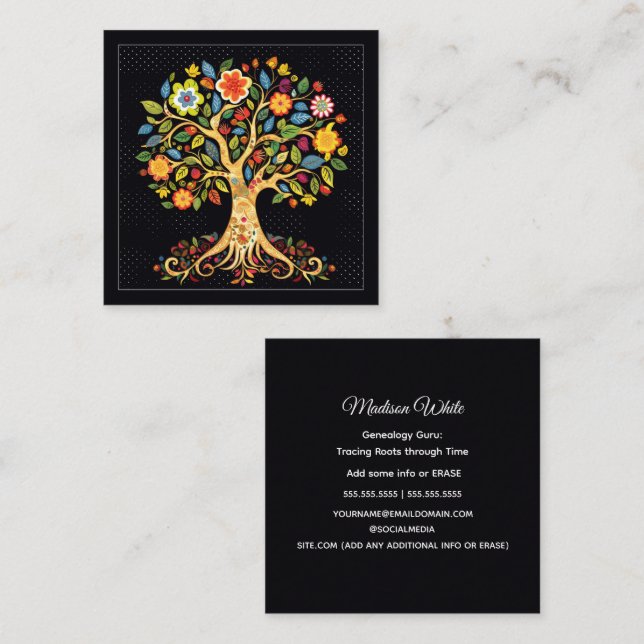 Genealogy Square Business Card (Front/Back)