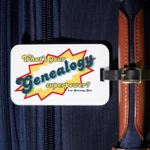 Genealogy Superpower Luggage Tag
