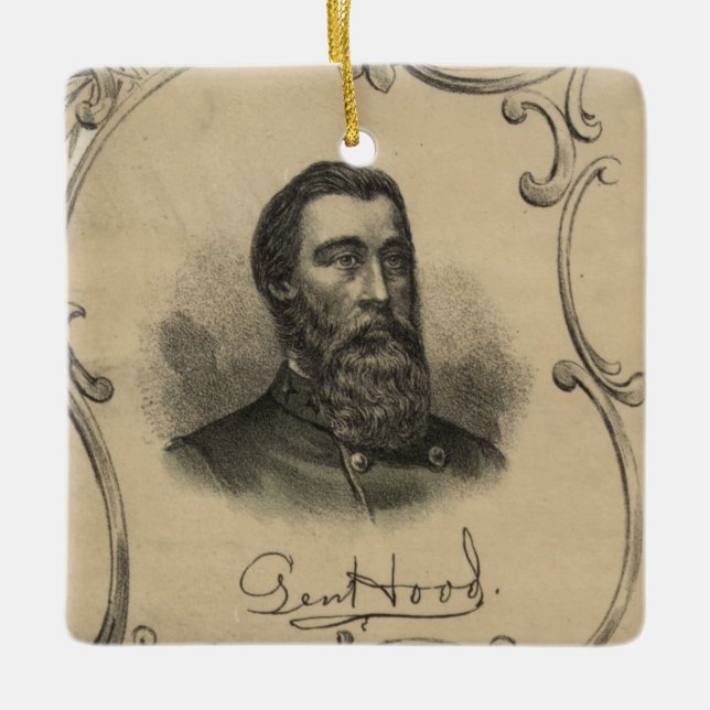 Genera John Bell Hood Ceramic Ornament (Front)