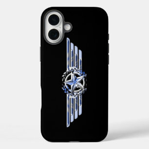 General Air Pilot Chrome Like Star Wings Black iPhone 16 Plus Case