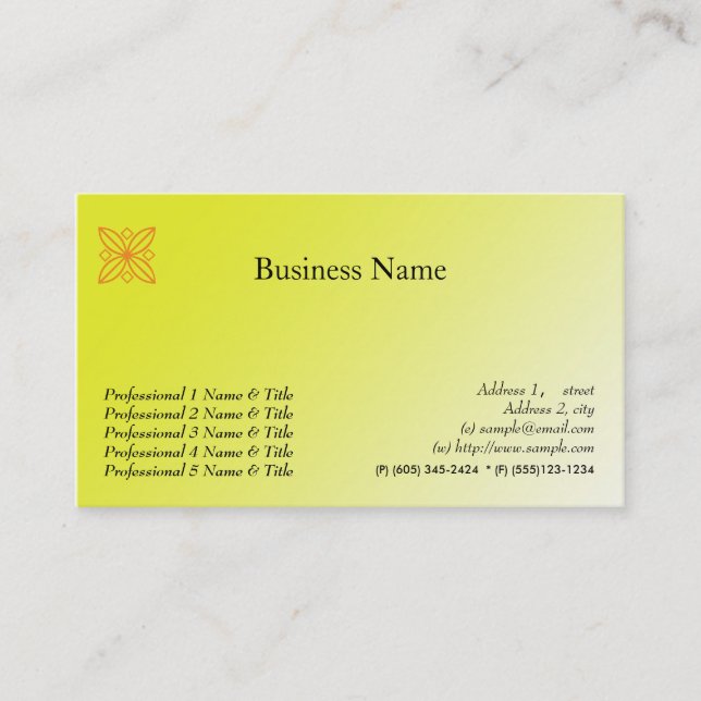 General appointment business card (Front)