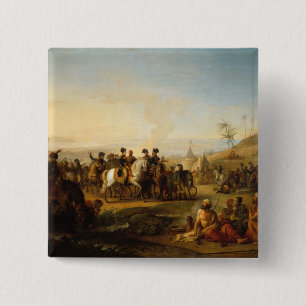 General Bonaparte visiting the fountains of 15 Cm Square Badge