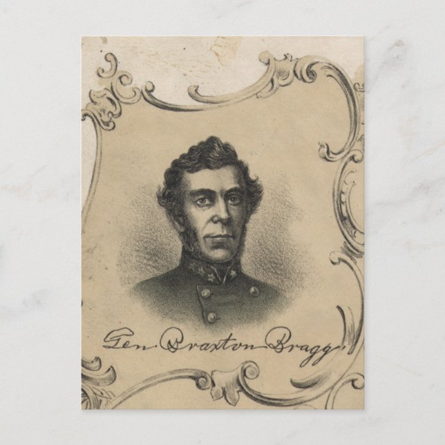 General Braxton Bragg Postcard (Front)