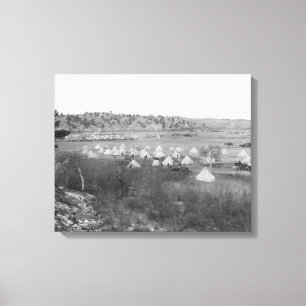 General Brook's Camp near Pine Ridge Canvas Print