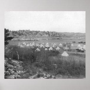 General Brook's Camp near Pine Ridge Poster