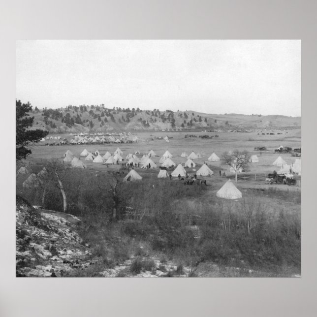 General Brook's Camp near Pine Ridge Poster (Front)