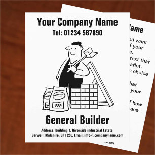 General Builder Cartoon Design Flyer