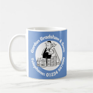 General Builder with Building Materials. Coffee Mug