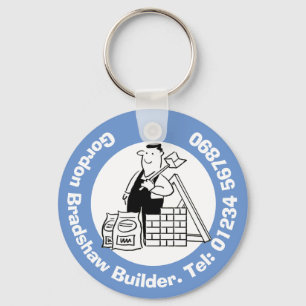 General Builder with Building Materials. Key Ring