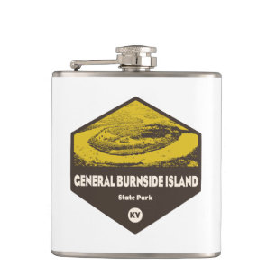 General Burnside Island State Park Kentucky Hip Flask