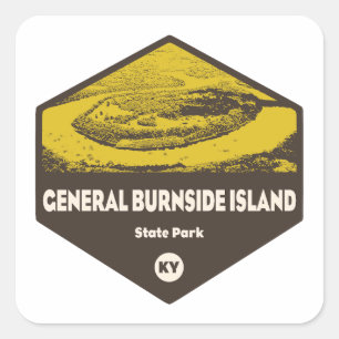 General Burnside Island State Park Kentucky Square Sticker