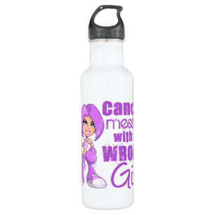General Cancer Messed With Wrong Girl 710 Ml Water Bottle
