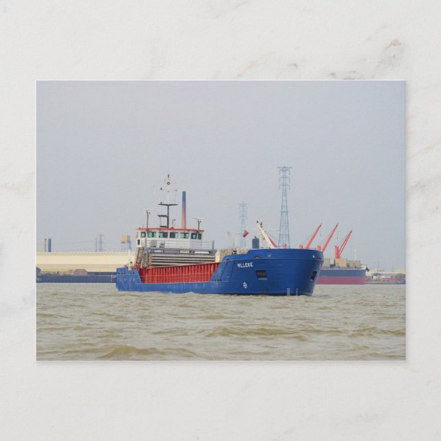 General cargo ship Willeke Postcard (Front)