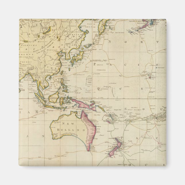 General chart historical map magnet (Front)