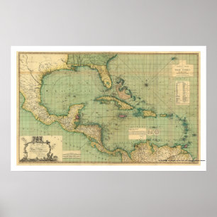 General Chart of the West Indies by Speer 1796