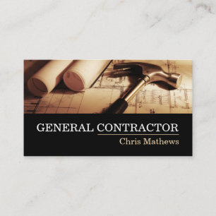 General Contractor Builder Construction Business C Business Card