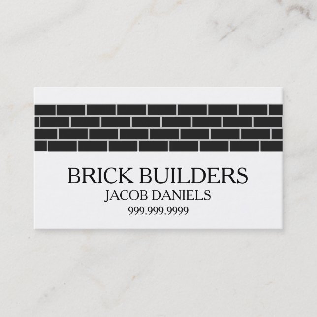 General Contractor Builder Construction Business Card (Front)