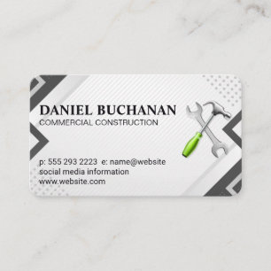 General Contractor Builder   Construction Tools Business Card