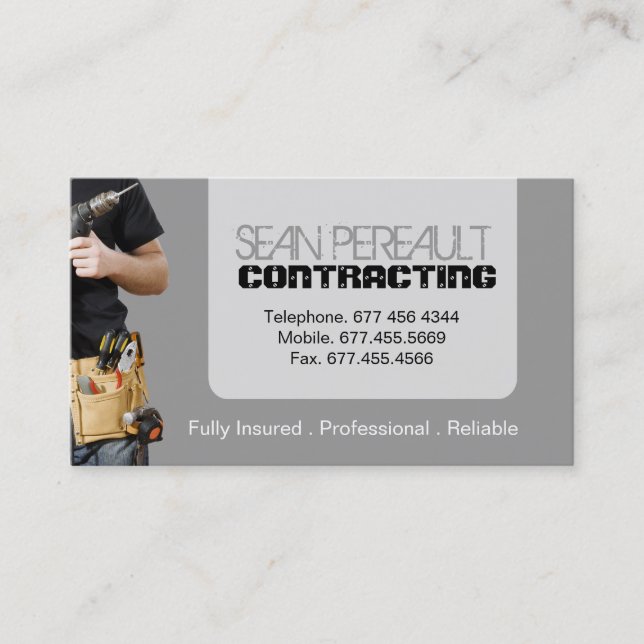 GENERAL CONTRACTOR BUSINESS CARD (Front)