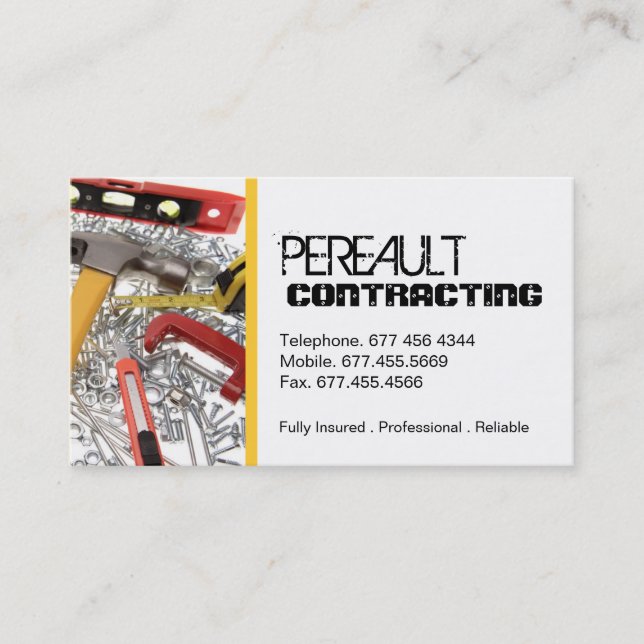 GENERAL CONTRACTOR BUSINESS CARD (Front)