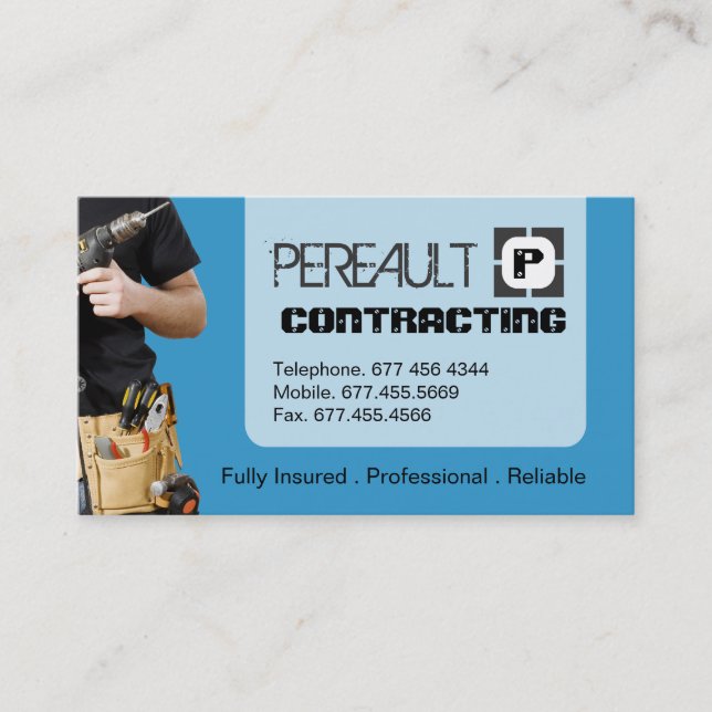 GENERAL CONTRACTOR BUSINESS CARD (Front)
