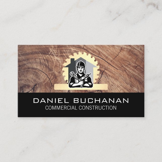 General Contractor | Carpenter Business Card (Front)