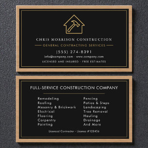 General Contractor Modern Business Card